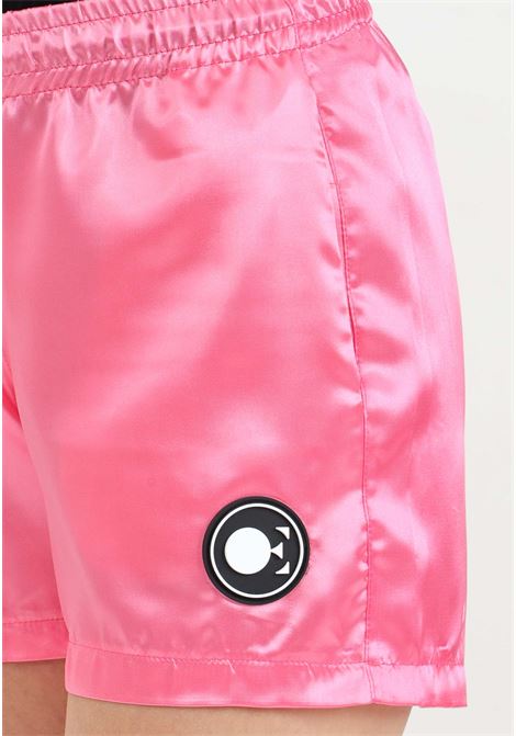 Pink women's sports shorts in satin fabric DIEGO RODRIGUEZ | OE1006ROSA